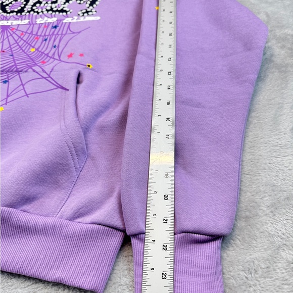 Purple Sp5der Graphic Hoodie Unisex Size M - Picture 8 of 10